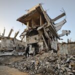 Разрушенные дома в Палестине